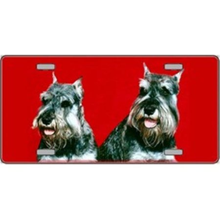 POWERHOUSE Schnauzer Dog Pet Novelty License Plates- Full Color Photography License Plates PO515088